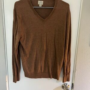 J. Crew Merino Wool Sweater in Brown